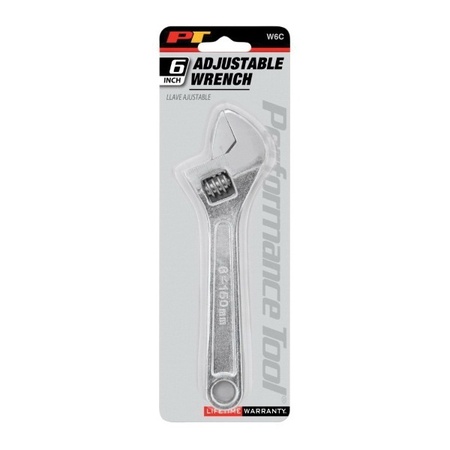 PERFORMANCE TOOL ADJUSTABLE WRENCH 6 IN W6C